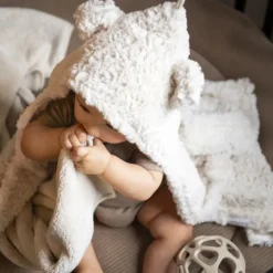 Baby's Only Snow Wikkeldeken Met Oortjes - Oud Roze
