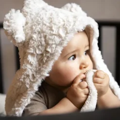 Baby's Only Snow Wikkeldeken Met Oortjes - Oud Roze