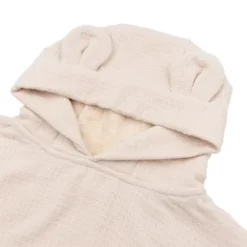 Bamboom Badponcho Baby 0–2 Jaar - Bamboe Wafel Terry - Warm White