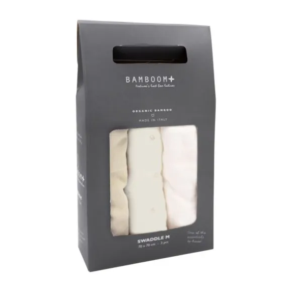 Bamboom Hydrofieldoek - 3 Stuks - 75 cm x 75 cm - Animal friends/Birch Sand/Off White