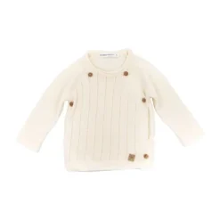 Bamboom Knitted Trui Met Overslag Wit 1 Mnd
