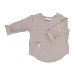 Bamboom T-shirt Lange Mouw Crème 1 Mnd