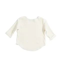 Bamboom T-shirt Lange Mouw Crème 1 Mnd