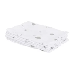 Basicline Bubble Monddoek Grey 3 Stuks