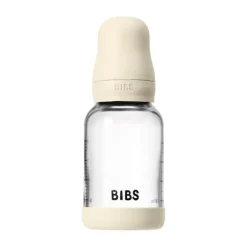 BIBS Fles - Slow Flow - 120 ml - Glas/Latex - Ivory