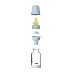 BIBS Fles - Slow Flow - 120 ml - Glas/Latex - Ivory
