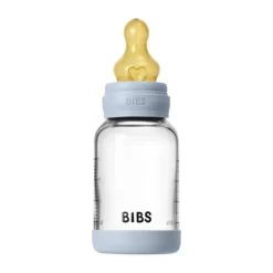 BIBS Fles - Slow Flow - 120 ml - Glas/Latex - Ivory