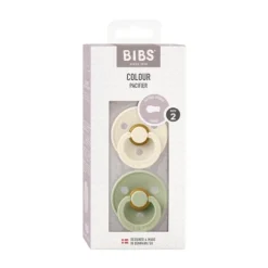BiBs Fopspeen Dark Oak / Ivory 0-6 Mnd 2 Stuks