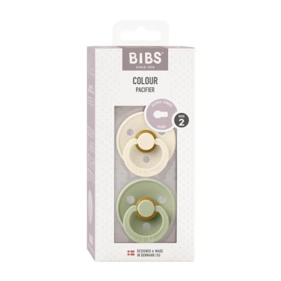 BiBs Fopspeen Dark Oak / Ivory 0-6 Mnd 2 Stuks