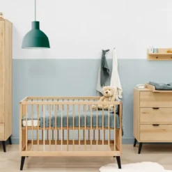 Bopita Fay Bed 60×120 - Naturel/Mat Zwart