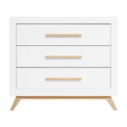 Bopita Fenna Babykamer Wit / Naturel | Bed 60 x 120 cm + Commode + Kast 2-Deurs