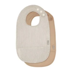 Cam Cam Copenhagen Classic Stripes Slabbetje - 2 Stuks - Camel