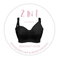 Carriwell Gelbeugel Voedingsbh Zwart XL