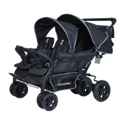 Childhome Kinderwagen - Quadruple - 4 Kinderen - Zwart