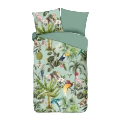Descanso Organic Dekbedovertrek Green 140 x 200 / 220 cm
