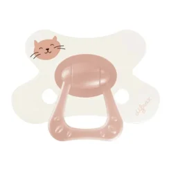 Difrax Natural Fopspeen - 6+ Mnd - Berry Pink Bunny