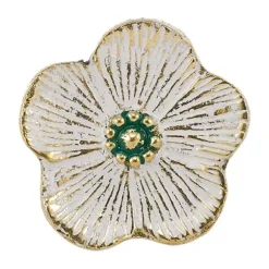 Doing Goods Knop - Faye Flower - Wit Messing
