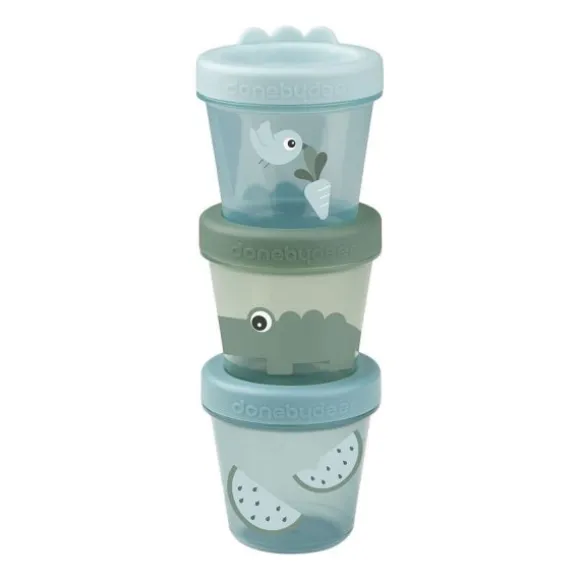 Done By Deer Croco Bewaarbakjes - 3 Stuks - Green