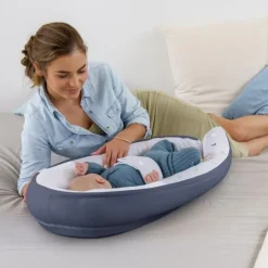 Doomoo Cocoon Moon Babynestje Blue / Grey