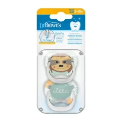 Dr. Brown's Animal Faces Fopspeen Fase 2 Groen