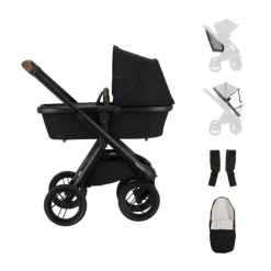 Dubatti One E6 Kinderwagen Dark Brown / Walnut Brown | Dubatti by Römer Autostoeltje Babysafe Pro | Vario Base 5Z