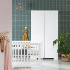 Europe Baby Briljant Kledingkast 2-Deurs Wit Hoogglans