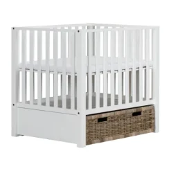 Europe Baby Mees Box Met Rieten Lade Mat Zwart