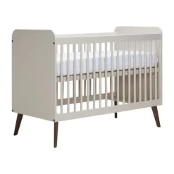 Europe Baby Olivia II Ledikant 60 x 120 cm - Oatmeal / Walnoot - Retro