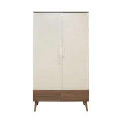 Europe Baby Sev Babykamer Oatmeal/Walnoot | Ledikant 60x120 + Commode