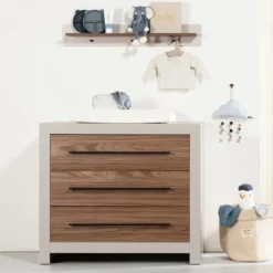 Europe Baby Vittoria Babybed - Cashmere / Walnut - 60 x 120 cm