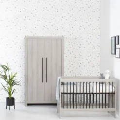 Europe Baby Vittoria Kledingkast Grijs / Zwart 2-Deurs