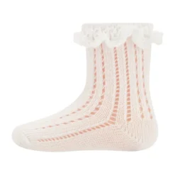 Ewers Ruche Festive Babysokjes - Mt. 16/17 - Offwhite