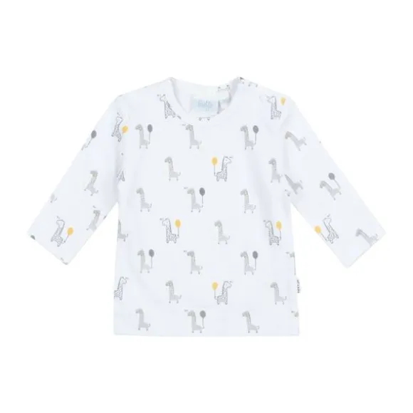 Feetje AOP Giraffe T-Shirt Lange Mouwen Wit Mt. 44
