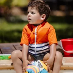 Floatee Anti-Verdrinking T-shirt Korte Mouwen - 2 Jaar - Oranje