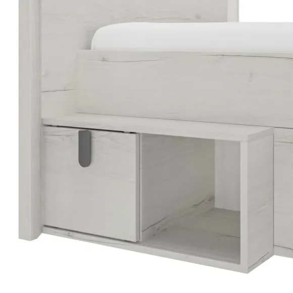 Gautier Lugano Laag Compact Bed - 90x200 cm - Artisan Eiken