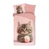 Good Morning Chat Dekbedovertrek - 140 x 220 cm - Pink