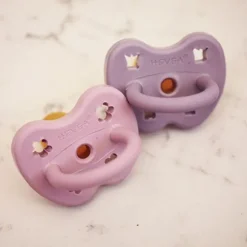 Hevea Fopspeen Rond Dusty Violet / Light Orchid 3-36 Mnd 2 Stuks