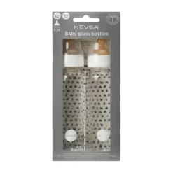 Hevea Glazen Fles 240 ml 2 Stuks