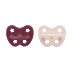 Hevea Orthodontische Fopspeen - 3-36 Mnd - 2 Stuks - Powder Pink / Rosewood
