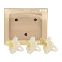 Hevea Trial Fopspeen - 0 Mnd - 3-Pack - Natural