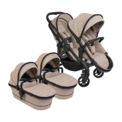 ICandy Peach 7 Twin Kinderwagen - Essentiel Bundel - Cookie