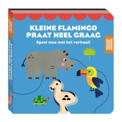 Imagebooks Vrolijke houten vriendje - Kleine flamingo praat heel graag