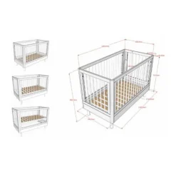ipack Babybed - Forrest Beuk - 60 x 120 cm - Wit