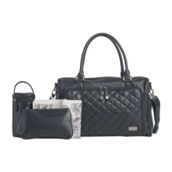 Isoki Zip Quilted Luiertas Toorak Black
