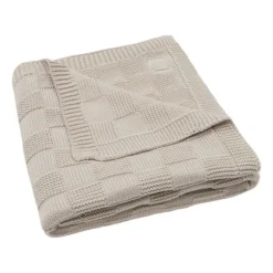 Jollein Deken Wieg - Box Knit - 75 x 100 cm - Warm Sand