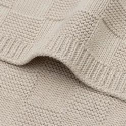 Jollein Deken Wieg - Box Knit - 75 x 100 cm - Warm Sand