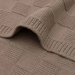 Jollein Deken Wieg - Box Knit - 75 x 100 cm - Warm Sand