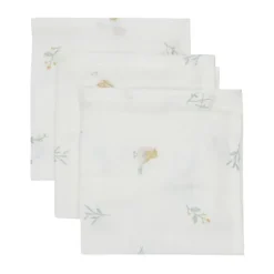 Jollein Lovely Birds Hydrofiel Monddoekje - 3 Pack - 31 x 31 cm