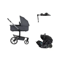 Joolz Day 5 Kinderwagen 4-in-1 - Stone Grey | Doona X Autostoeltje | Doona X Isofix Base