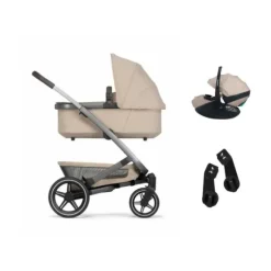 Joolz Geo 3 Kinderwagen - Stone Grey | Joolz X Maxi-Cosi Autostoeltje - Space Black | Autostoel adapters